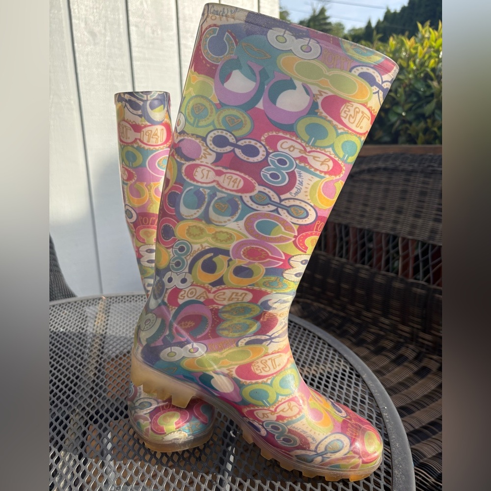 Super Cute Coach Poppy Wellies Size 7